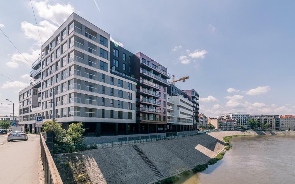 Apartament Studio Z Widokiem Na Odre Bulwary Ksiazece Lägenhet Wrocław Exteriör bild